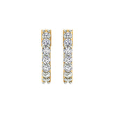 18k White Gold and Diamond Huggies and total gold weight of 2.1g